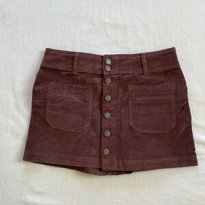 Low rise Free People Joani Corduroy Skirt